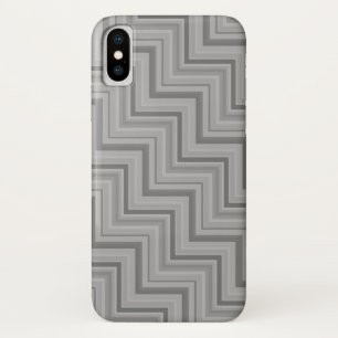 Capa Para iPhone X padrão de faixas de cinza