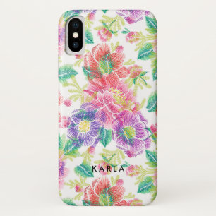 Capa Para iPhone Da Case-Mate Padrão de Flores Coloridas Vintage