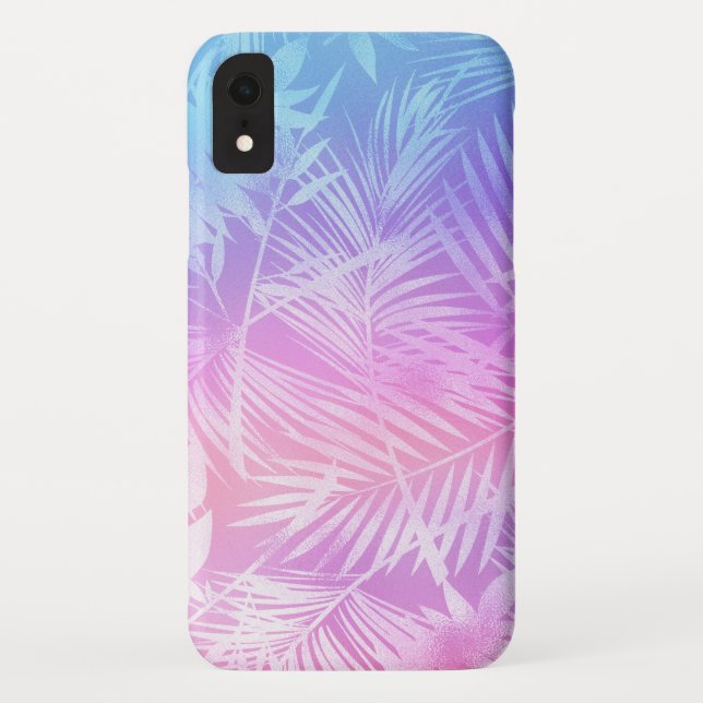 Capa Para iPhone, Case-Mate Padrão de Folhas Tropicais Iridescentes (Verso)