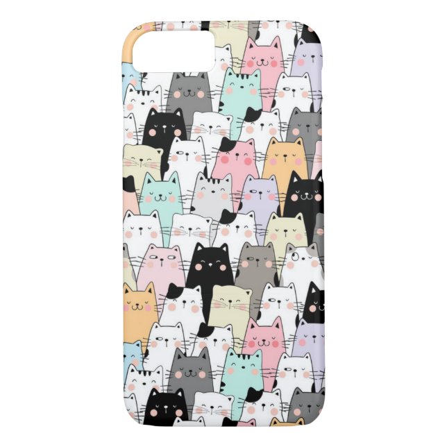 Capa Para iPhone, Case-Mate Padrão de Gato Bonito (Verso)
