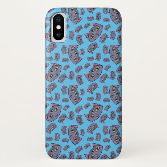 Capa Para iPhone, Case-Mate Padrão de gato de alienígena (Verso)