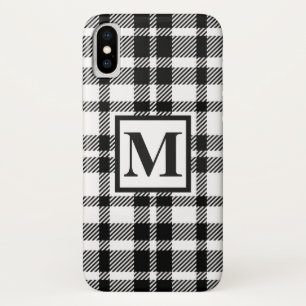 Capa Para iPhone Da Case-Mate Padrão de Gingham Preto e Branco