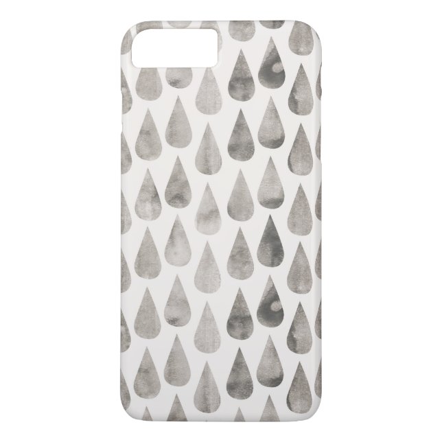 Capa Para iPhone, Case-Mate Padrão de gotas de chuva grandes de cinza/Cinza (Verso)