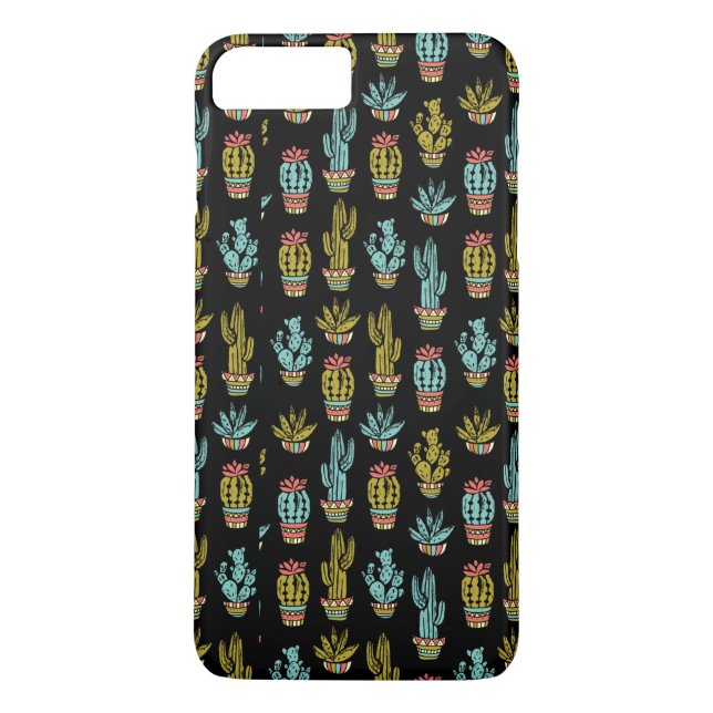 Capa Para iPhone, Case-Mate Padrão de Grunge Escuro Cactus (Verso)