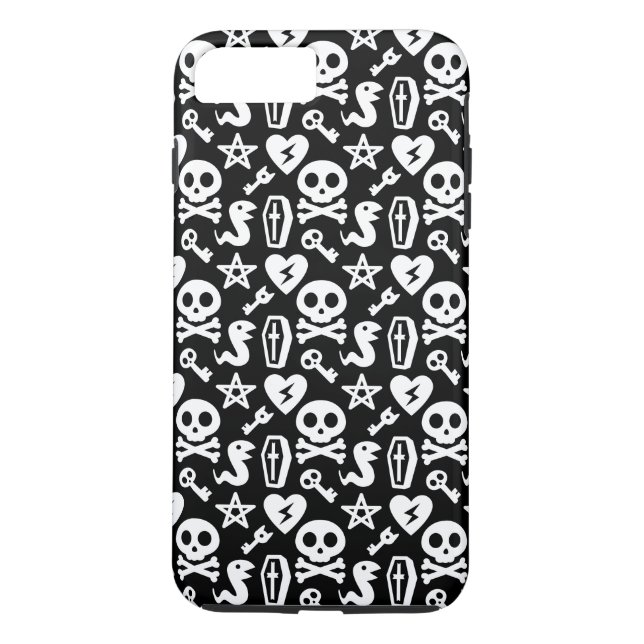 Capa Para iPhone, Case-Mate Padrão de Halloween de Caveira e Ossos Cruzados Fo (Verso)