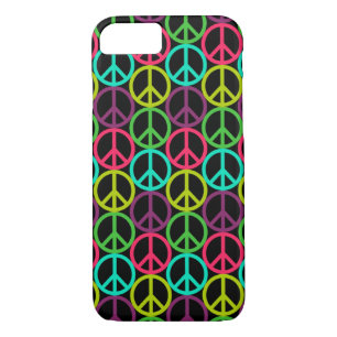 Capa iPhone 8/ 7 Padrão de Hippie Peace Sign