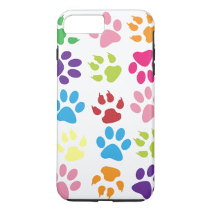 Capa Para iPhone Da Case-Mate Padrão de Impressões de Pata Coloridas