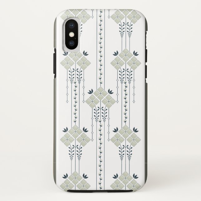Capa Para iPhone, Case-Mate Padrão de Karo flores e coalhada (Verso)