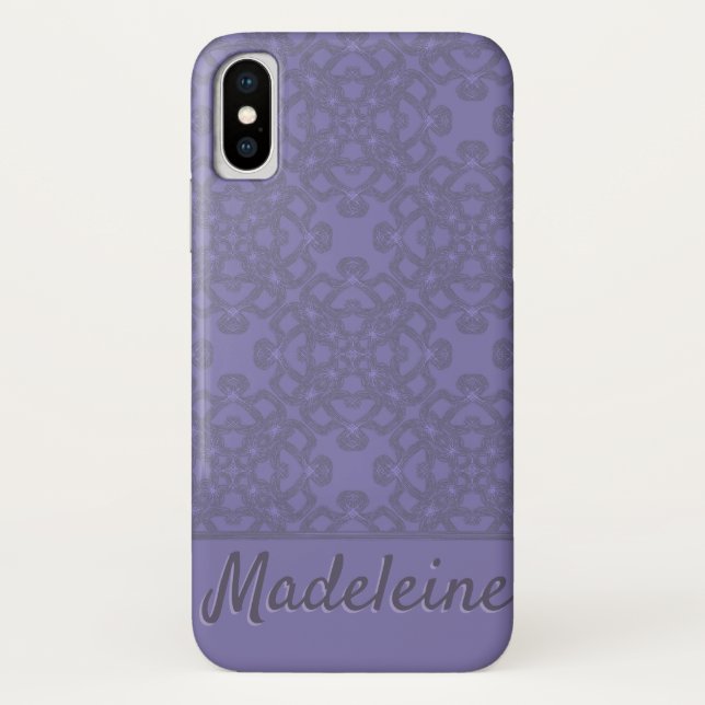 Capa Para iPhone, Case-Mate Padrão de lavanda personalizado (Verso)