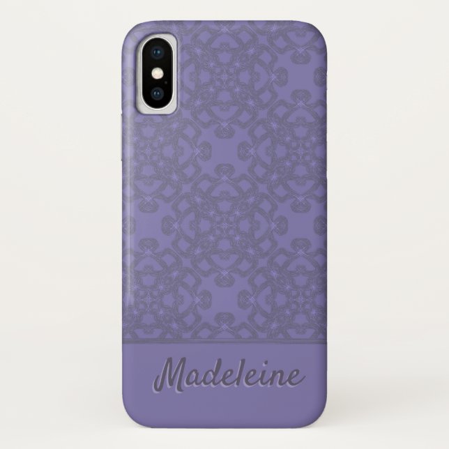 Capa Para iPhone, Case-Mate Padrão de lavanda personalizado (Verso)