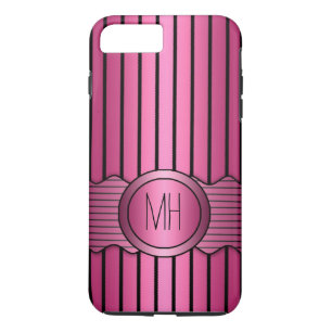 Capa Para iPhone Da Case-Mate Padrão de Listras Finas Rosa e Preto