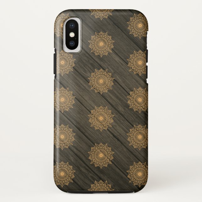 Capa Para iPhone, Case-Mate Padrão de madeira e ornamentado (Verso)