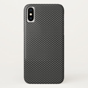 Capa Para iPhone X Padrão de Malha Metálica Fine Silver