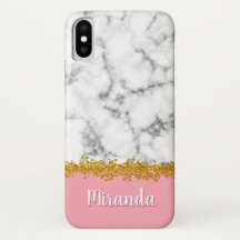 Padrão de mármore a rosa com brilho Dourado