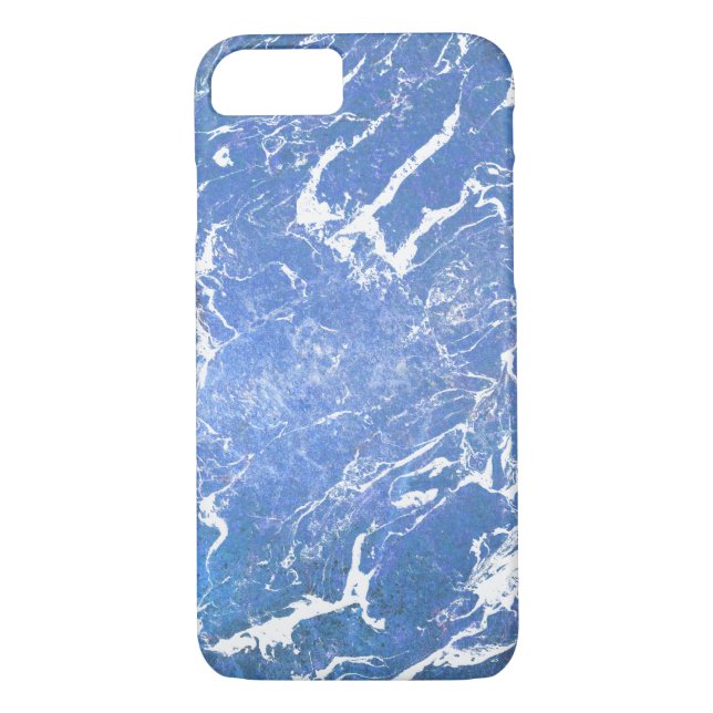 Capa Para iPhone, Case-Mate padrão de mármore azul e branco (Verso)