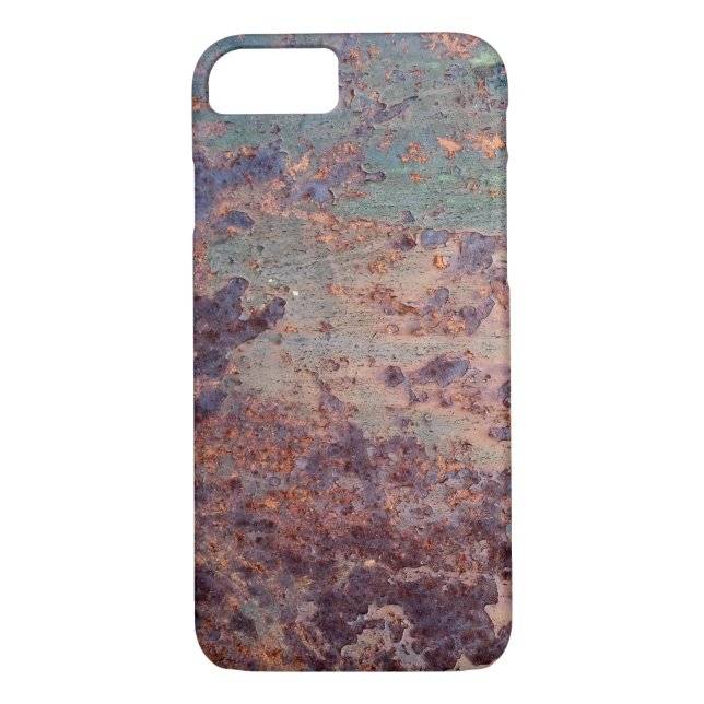 Capa Para iPhone, Case-Mate Padrão de metal enferrujado azul Grunge (Verso)