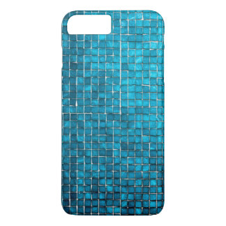 Capa iPhone 8 Plus/7 Plus Padrão de mosaico azul