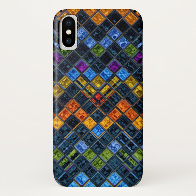 Capa Para iPhone, Case-Mate Padrão de Mosaico de Vidro Estreito (Verso)