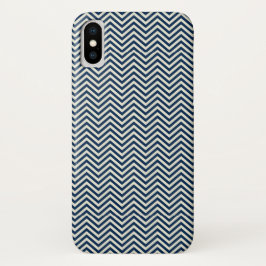 Capa Para iPhone Da Case-Mate Padrão de Onda Zig Zag do marinho
