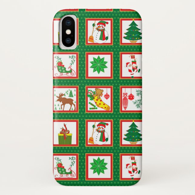 Capa Para iPhone, Case-Mate padrão de papel de natal (Verso)