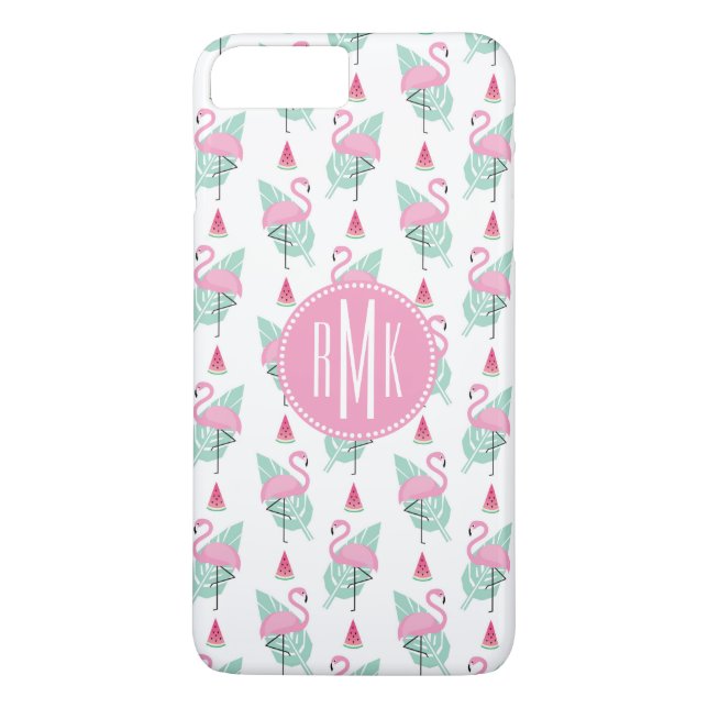 Capa Para iPhone, Case-Mate Padrão de Pastel Flamingo e Melancia (Verso)