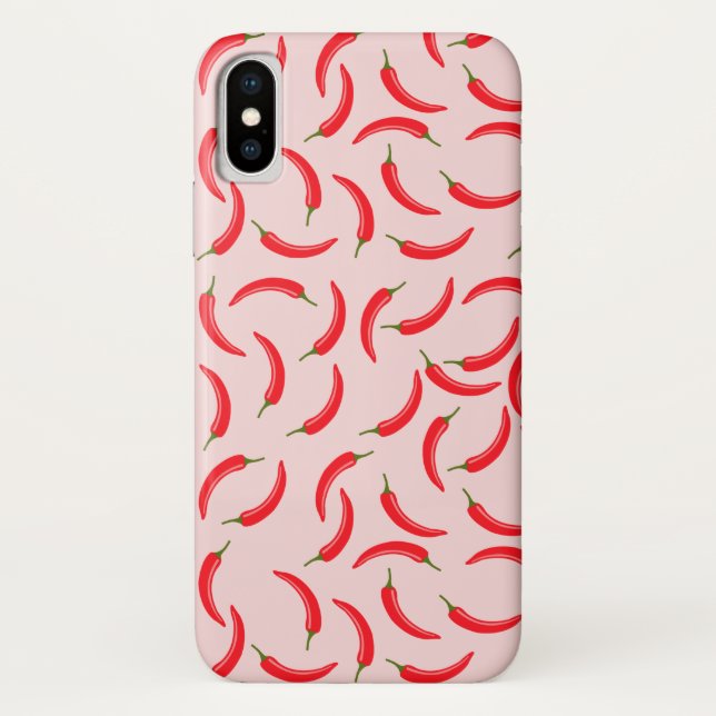Capa Para iPhone, Case-Mate Padrão de Picy Red Chili (Verso)