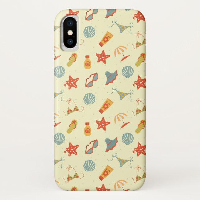 Capa Para iPhone, Case-Mate Padrão de Praia de Verão (Verso)