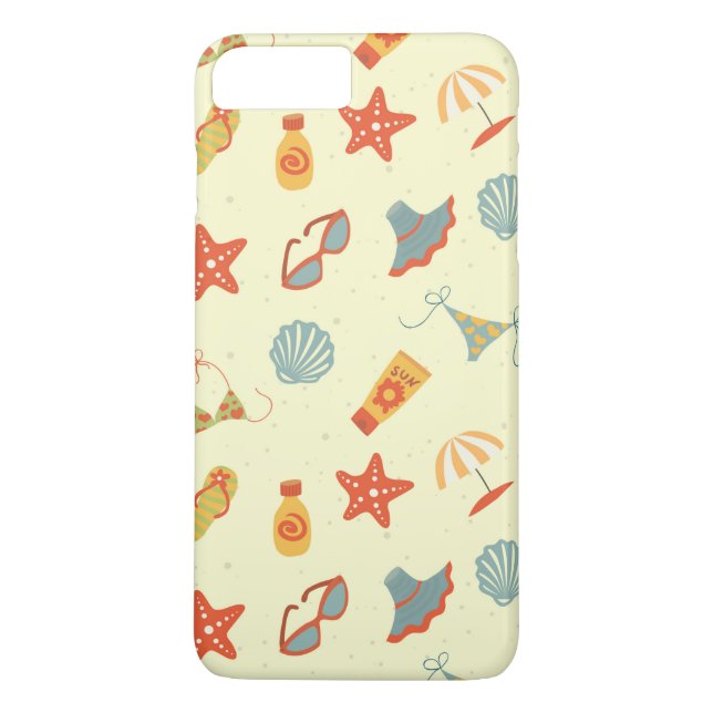 Capa Para iPhone, Case-Mate Padrão de Praia de Verão (Verso)
