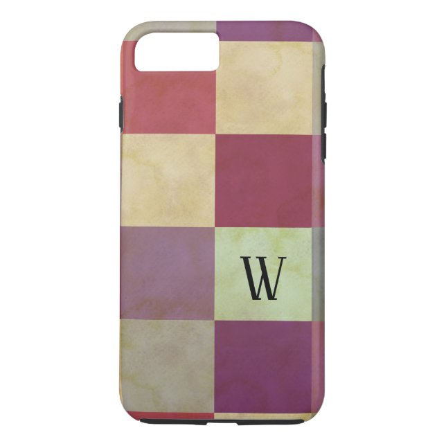 Capa Para iPhone, Case-Mate Padrão de quadrados negros (Verso)