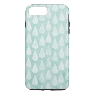 Capa Para iPhone Da Case-Mate Padrão de Raindroits de Cor de Água Azul/Teal