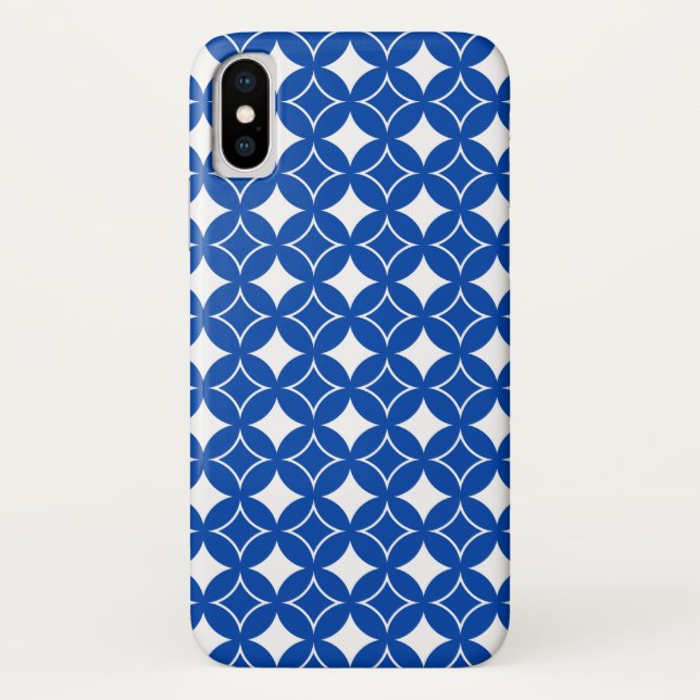 Capa Para iPhone, Case-Mate Padrão de remessa azul e branco (Verso)