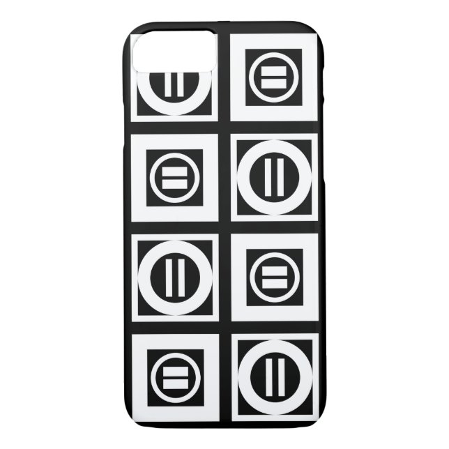 Capa Para iPhone, Case-Mate Padrão de Sinal Igual Geométrico em Preto (Verso)