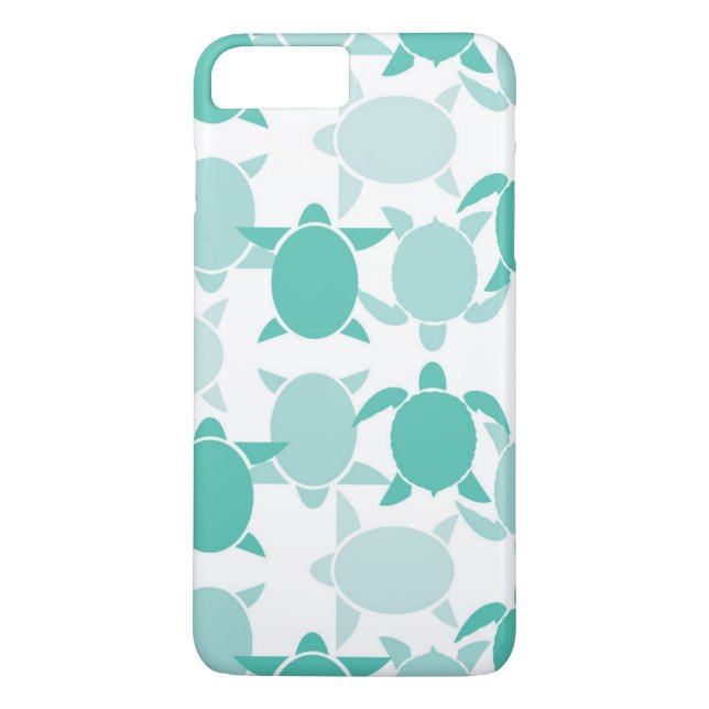 Capa Para iPhone, Case-Mate Padrão de Tartaruga Teal (Verso)