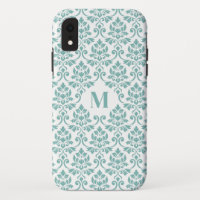 Padrão de Teal Feuille Damask (Personalizado)