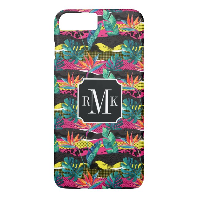 Capa Para iPhone, Case-Mate Padrão de textura tropical Neon Abstrato (Verso)