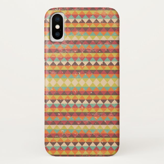 Capa Para iPhone, Case-Mate Padrão de triângulos de inclinação retrô (Verso)