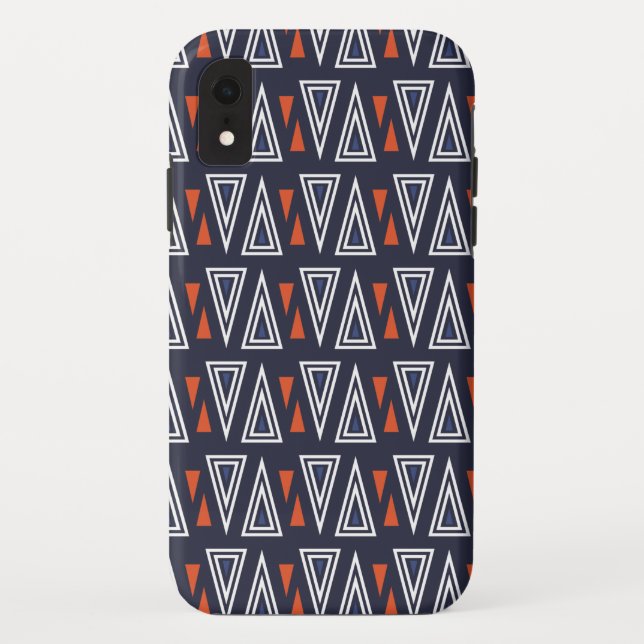 Capa Para iPhone, Case-Mate Padrão de triângulos vermelhos e vermelhos (Verso)