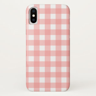 Capa Para iPhone Da Case-Mate Padrão de Verificação de Gingham Cor-de-Rosa Esbra