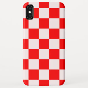 Capa Para iPhone Da Case-Mate Padrão de Verificação Vermelho e Branco