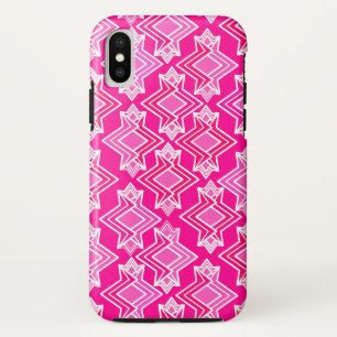 Capa Para iPhone Da Case-Mate Padrão de Wallpaper Art Deco, cor-de-rosa Fuchsia