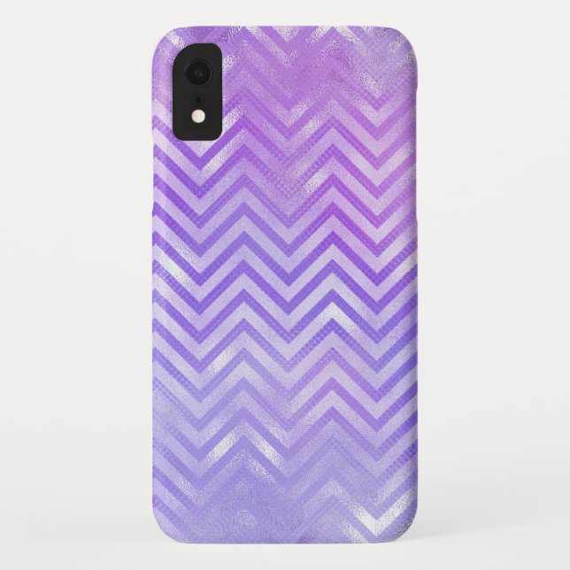 Capa Para iPhone, Case-Mate Padrão de Zig Roxo Iridescente (Verso)