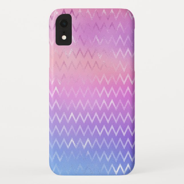 Capa Para iPhone, Case-Mate Padrão de Zig Zag iridescente (Verso)