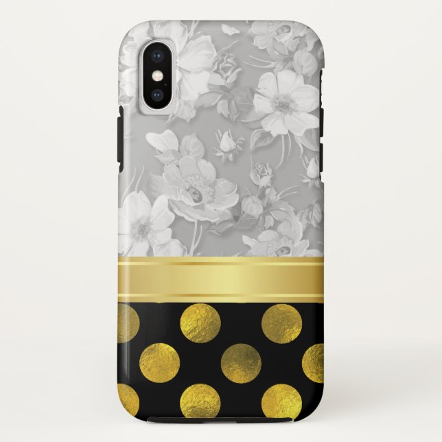 Capa Para iPhone, Case-Mate Padrão do Flor Bolinhas (Verso)