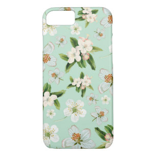 Capa iPhone 8/ 7 Padrão do Flor de Primavera de Vintage