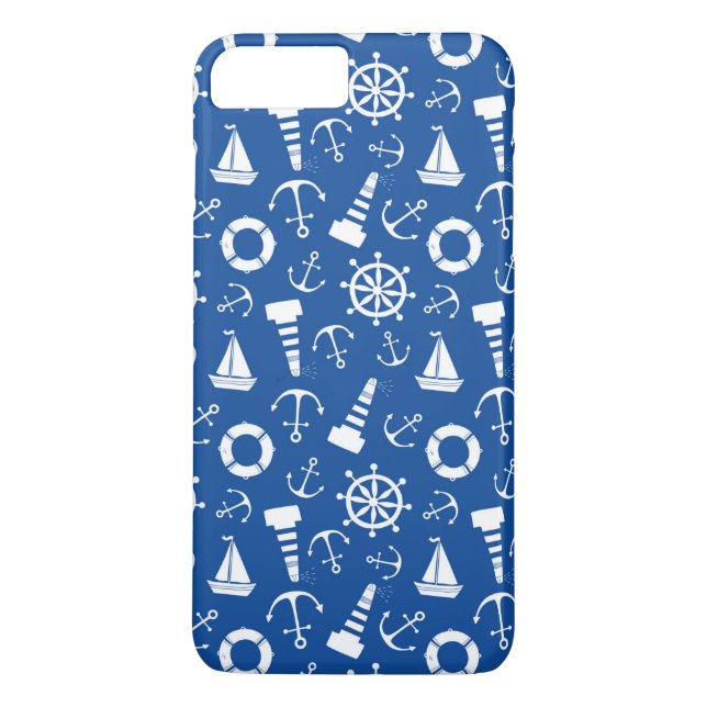 Capa Para iPhone, Case-Mate Padrão do Mar Azul (Verso)