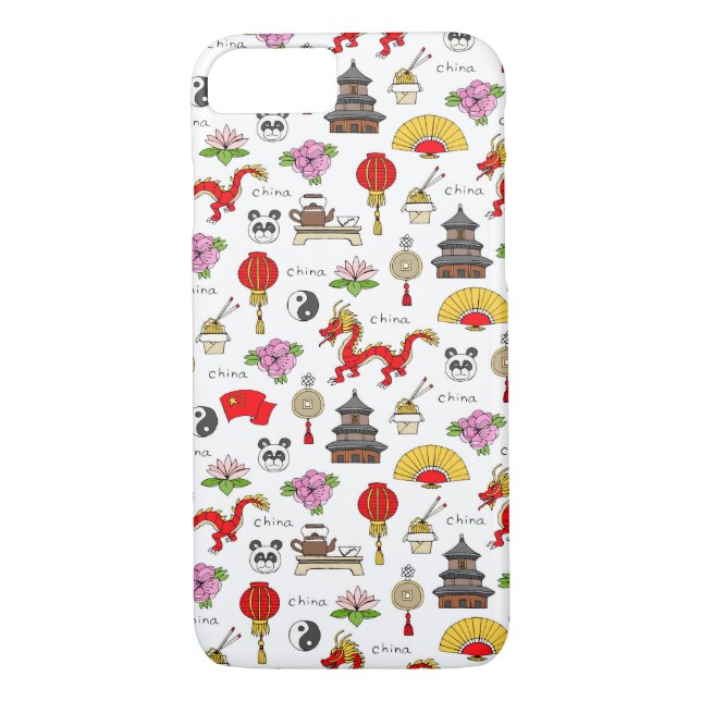 Capa Para iPhone, Case-Mate Padrão dos símbolos da China (Verso)