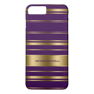 Capa Para iPhone Da Case-Mate Padrão Dourado e Roxo Monograma