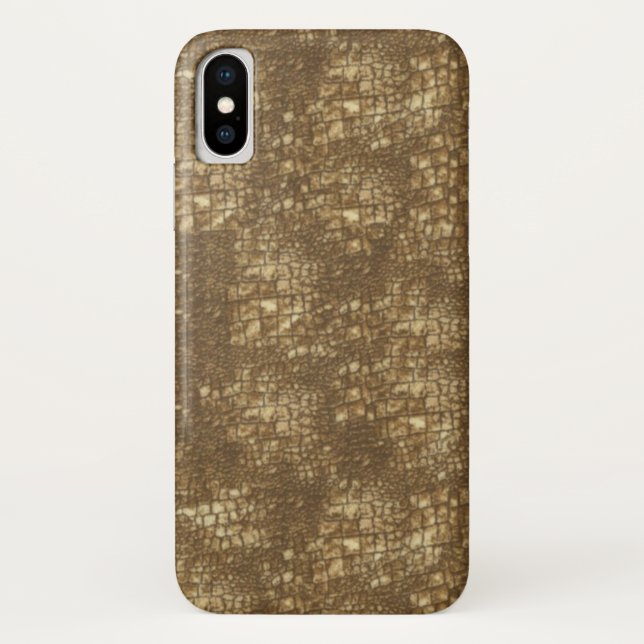 Capa Para iPhone, Case-Mate Padrão fabuloso de Snakeskin castanho (Verso)