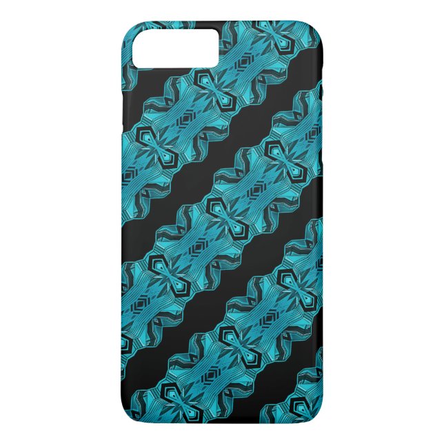 Capa Para iPhone, Case-Mate Padrão/Faixa Única Azul Turquesa (Verso)