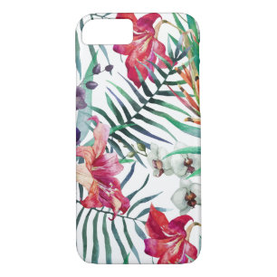 Capa iPhone 8/ 7 Padrão Floral Colorido da Ilha Tropical